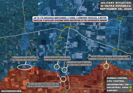 Military Situation In Southern Ukraine On September 5, 2023 (Map Update)