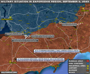 Military Situation In Southern Ukraine On September 5, 2023 (Map Update)