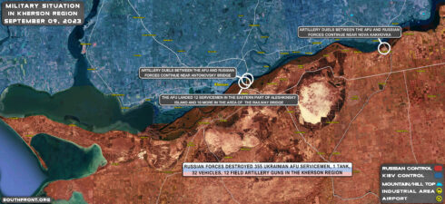 Military Situation In Southern Ukraine On September 9, 2023 (Map Update)