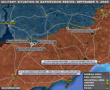 Military Situation In Southern Ukraine On September 9, 2023 (Map Update)