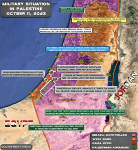 Military Situation In Palestine On October 11, 2023 (Map Update)