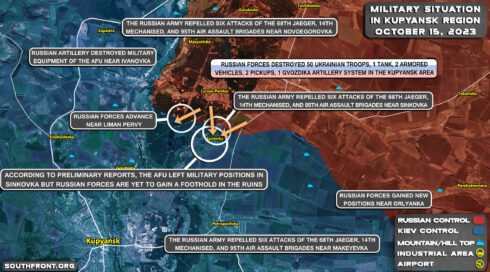 Military Situation On Ukrainian Frontlines On October 15, 2023 (Map Update)