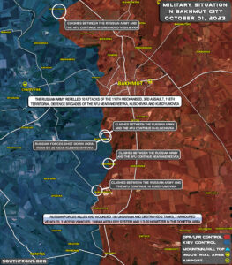 Military Situation In Bakhmut Region On October 1, 2023 (Map Update)