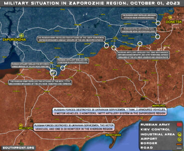 Military Situation In Southern Ukraine On October 1, 2023 (Map Update)