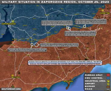 Military Situation On Ukrainian Frontlines On October 25, 2023 (Map Update)