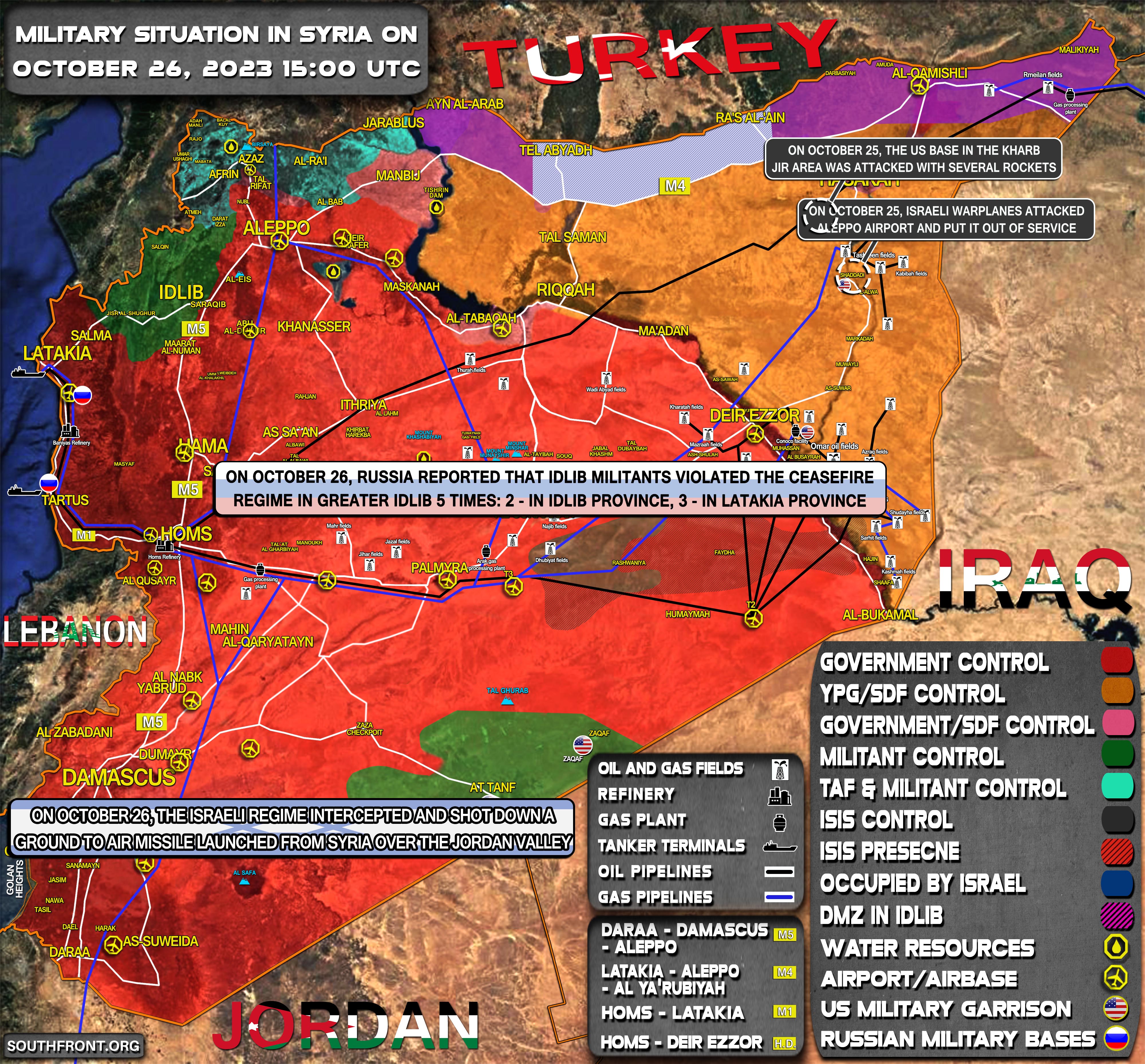 Military Situation In Syria On October 26, 2023 (Map Update)