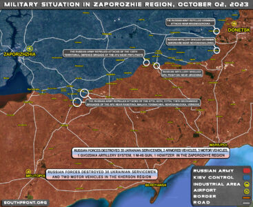 Military Situation In Southern Ukraine On October 2, 2023 (Map Update)