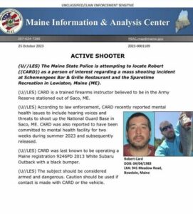 At Least 22 Dead In Multiple Mass Shootings In Maine Town; Suspect Identified, Still At Large