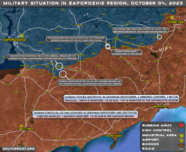 Military Situation In Southern Ukraine On September 4, 2023 (Map Update)