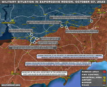 Military Situation In Southern Ukraine On October 7, 2023 (Map Update)