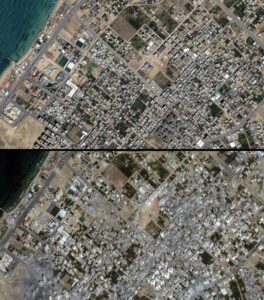 Satellite Imagery: Gaza Before And After Israeli Strikes