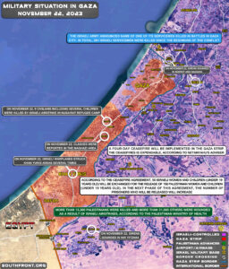 Military Situation In Palestine On November 22, 2023 (Map Update)