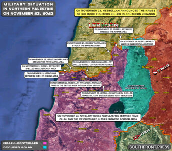 Military Situation In Palestine On November 23, 2023 (Map Update)