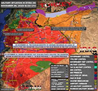 Military Situation In Syria On November 25, 2023 (Map Update)