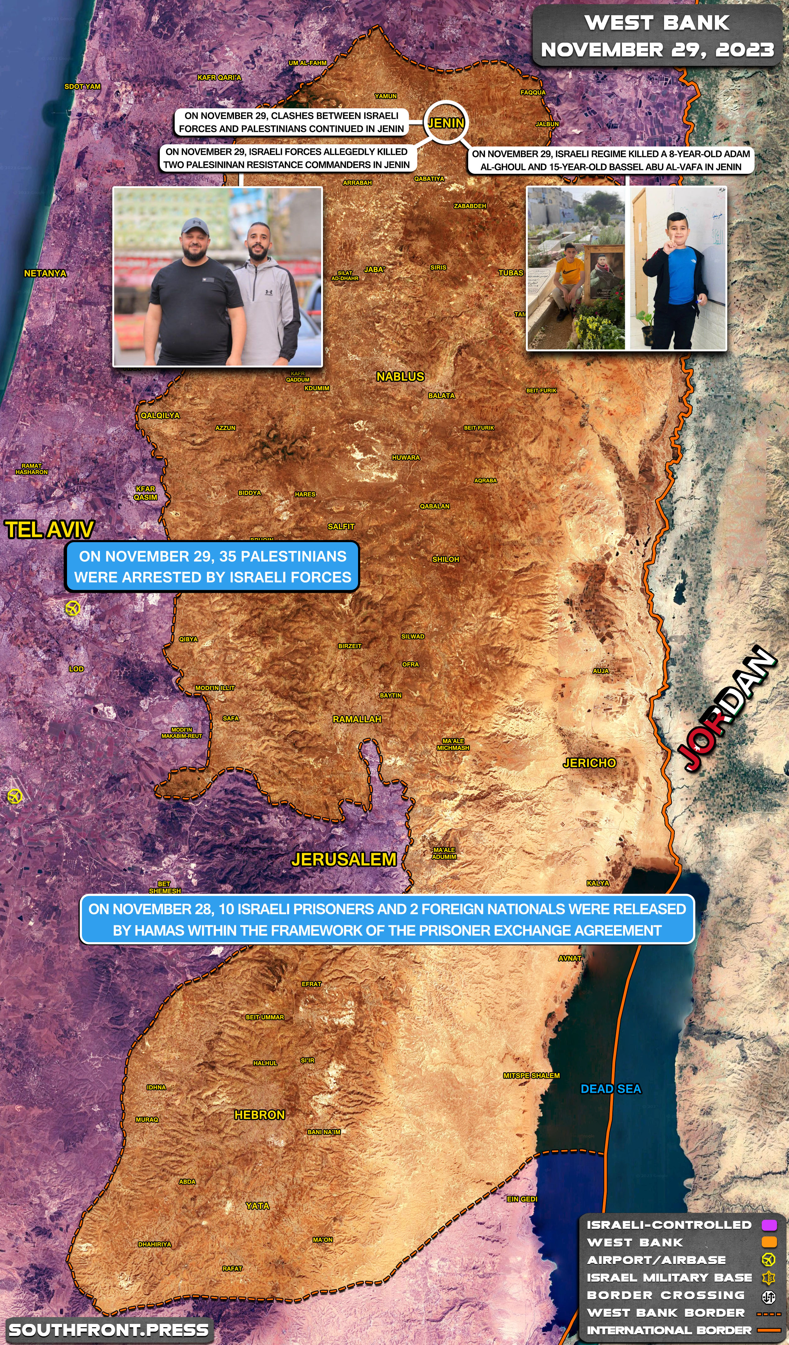 Military Situation In Gaza Strip, West Bank On November 29, 2023 (Map Update)