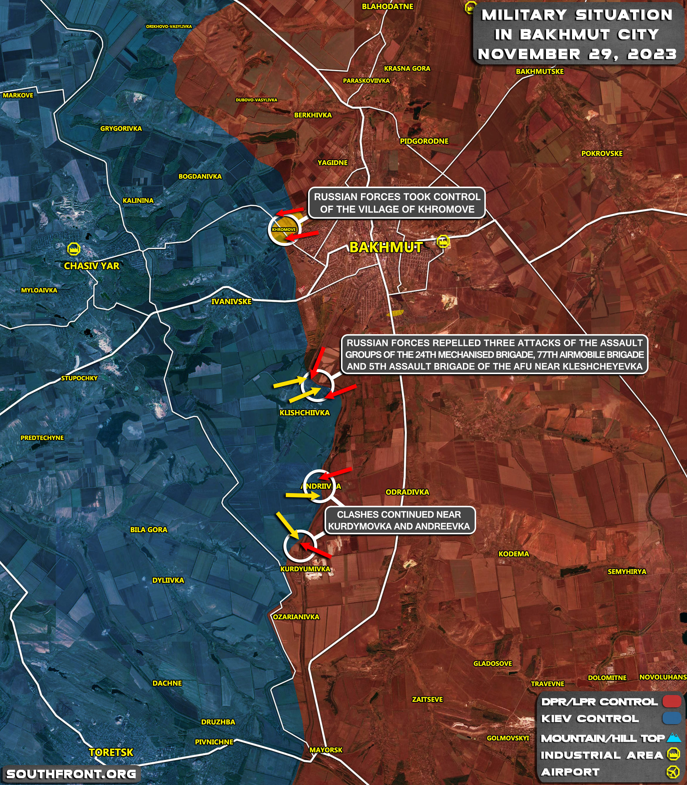 Russians Took Control Of Khromovo, Last Ukrainian Stronghold On Bakhmut Outskirts