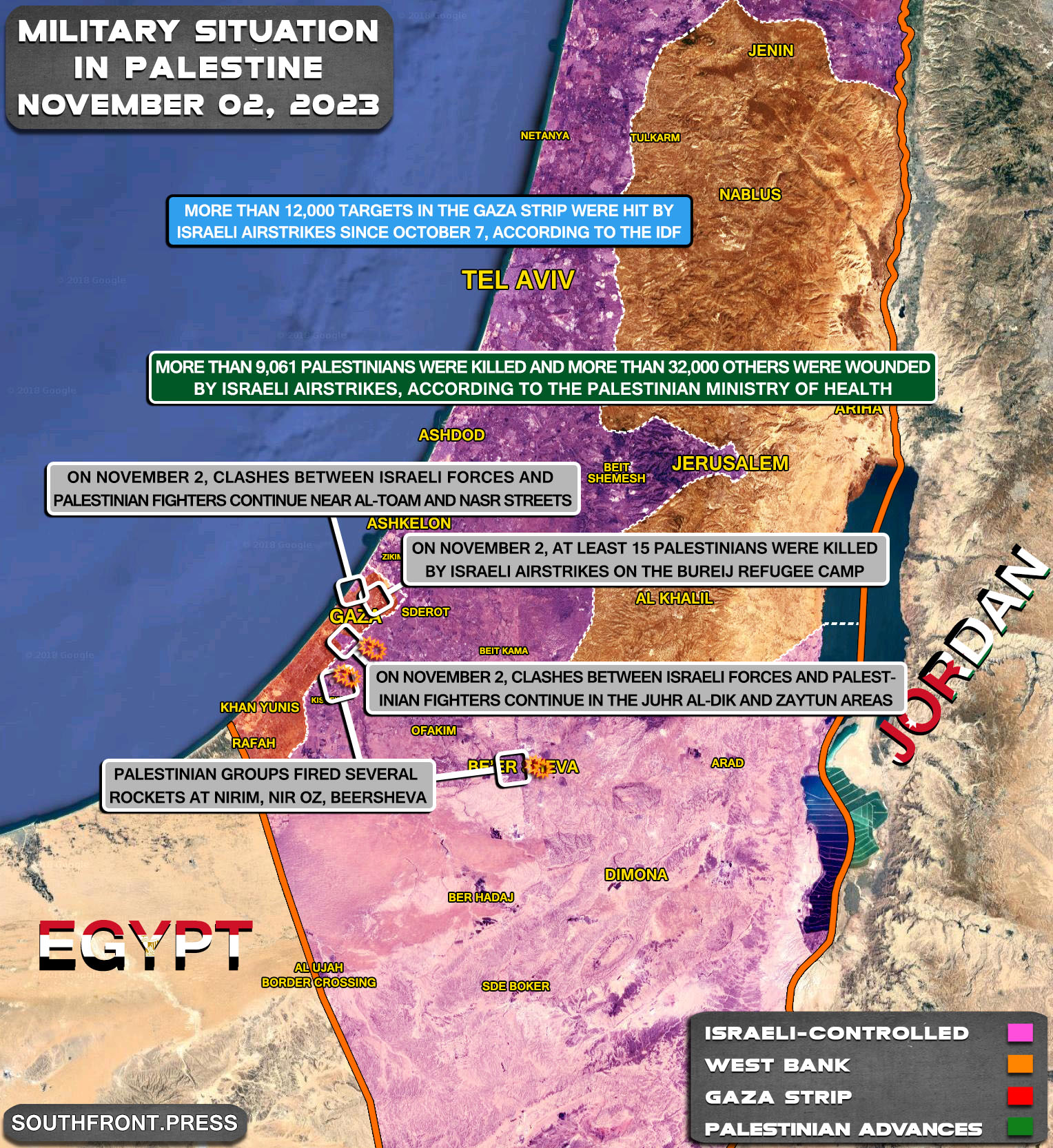 Military Situation In Gaza Strip On November 2, 2023 (Map Update)