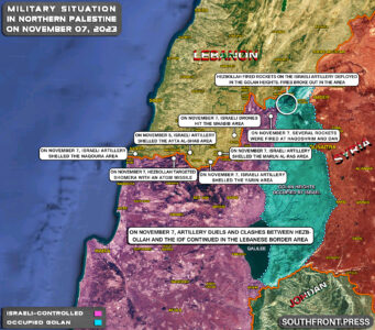 Military Situation On Israeli-Lebanese Border On November 7, 2023 (Map Update)