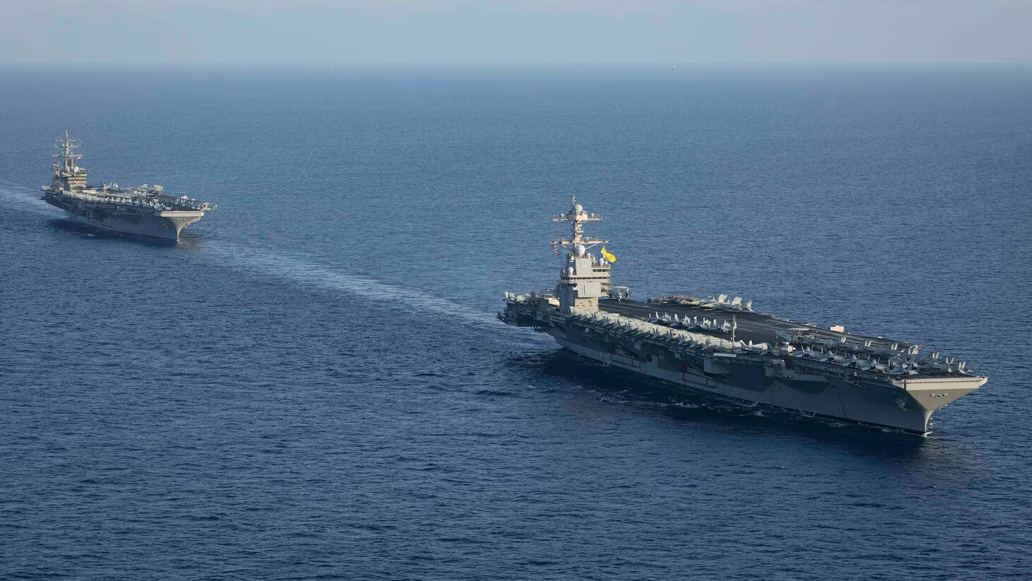 U.S. Navy Says Sixth Fleet Conducted Dual-Carrier Operations in Eastern Mediterranean (Photos)