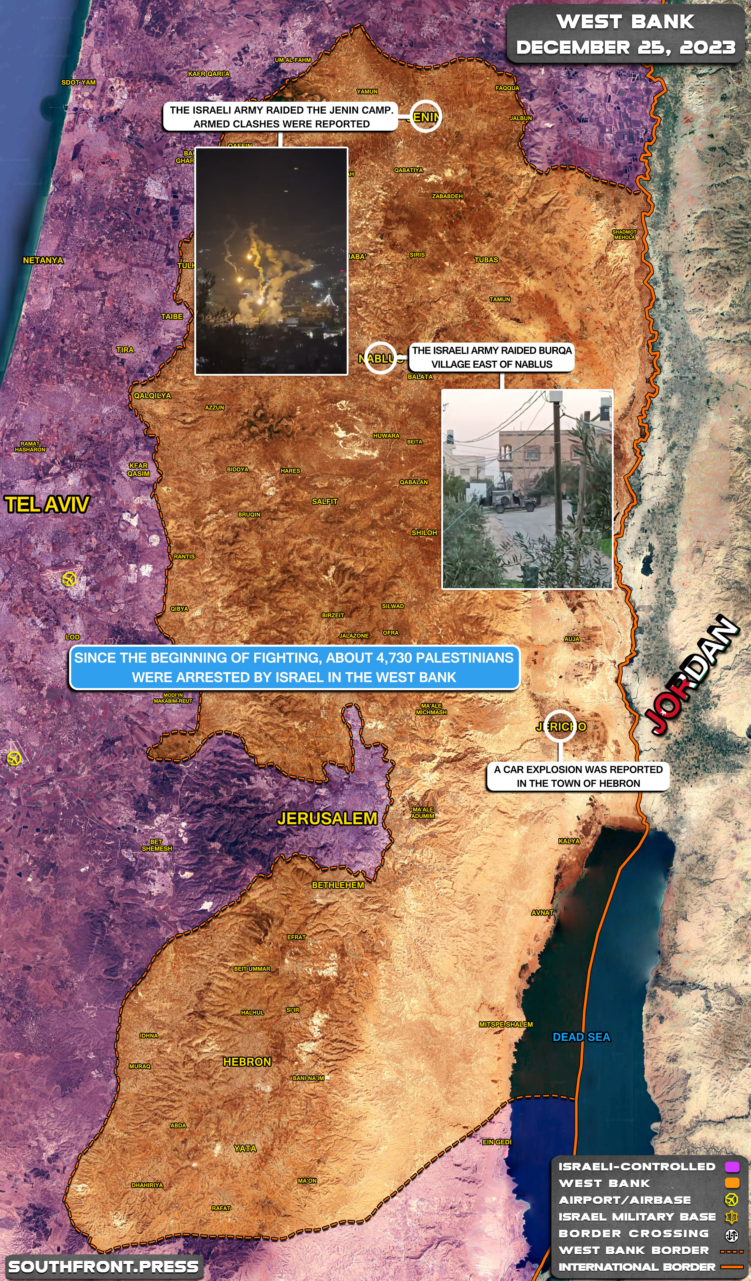 Military Situation In Palestine On December 25, 2023 (Map Update)