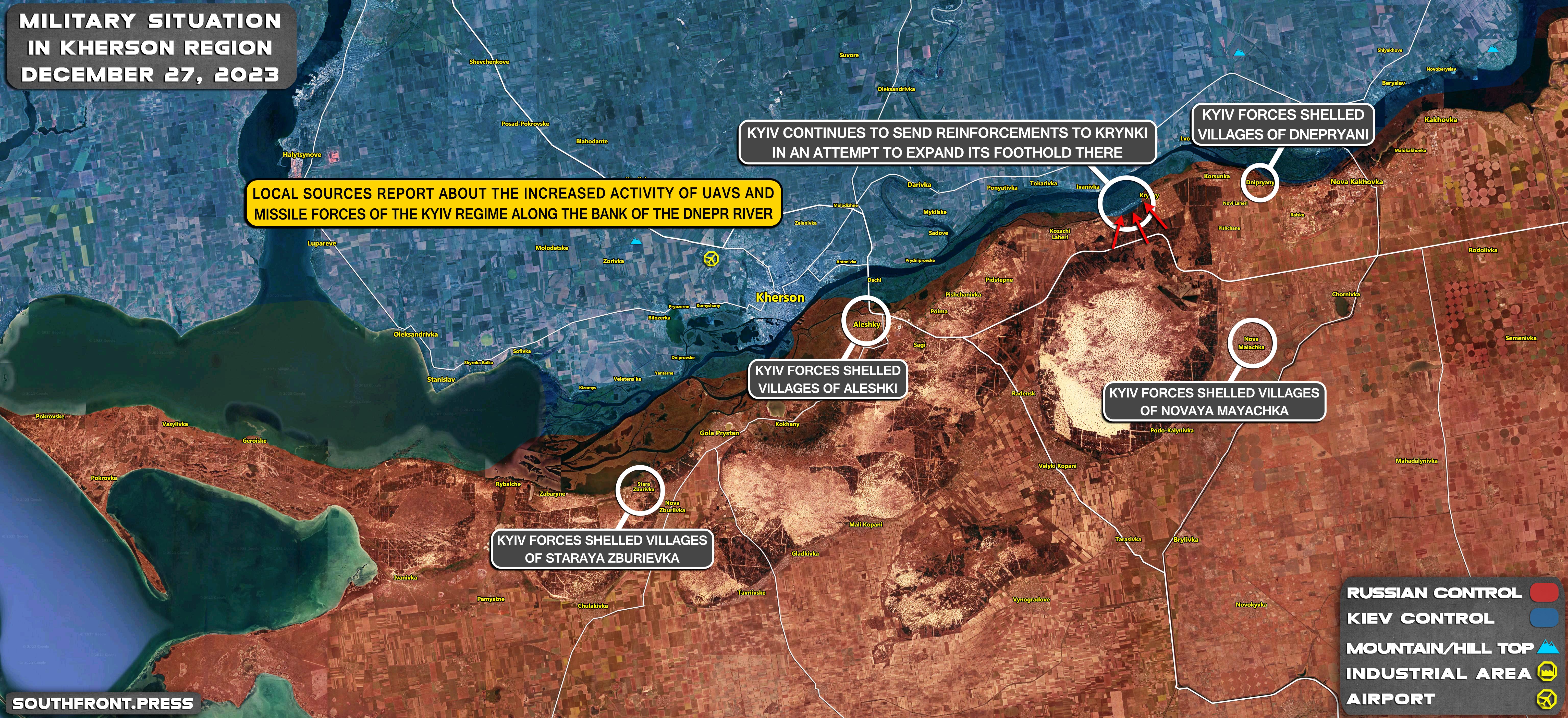 Military Situation In Kherson Region On December 27, 2023 (Map Update)