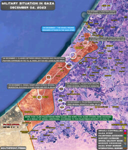 Military Situation In Gaza Strip And West Bank On December 2, 2023 (Map Update)