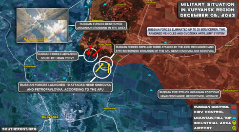 Military Situation In Kupyansk Region On December 5, 2023 (Map Update)