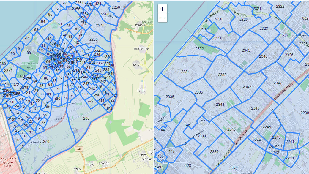 Israeli Army Shares Map Splitting Gaza Into Zones, Allegedly For Evacuation Of Civilians