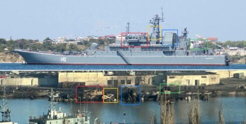 Footage Confirmed Destruction Of Russian Large Landing Ship In Crimea