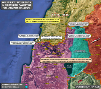 Military Situation In Palestine On January 10, 2024 (Map Update)