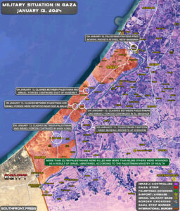 Military Situation In Palestine On January 13, 2024 (Map Update)