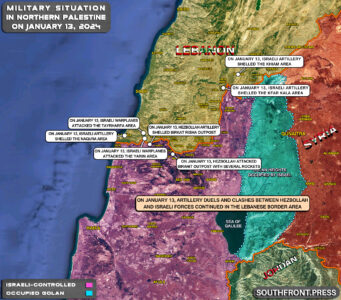 Military Situation In Palestine On January 13, 2024 (Map Update)