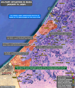 Military Situation In Palestine On January 14, 2024 (Map Update)