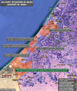 Military Situation In Palestine On January 15, 2024 (Map Update)