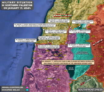 Military Situation In Palestine On January 17, 2024 (Map Update)