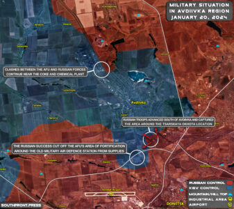 Military Situation In Avdeevka Region On January 20, 2024 (Map Update)