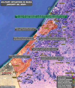 Military Situation In Palestine On January 22, 2024 (Map Update)