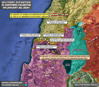 Military Situation In Palestine On January 22, 2024 (Map Update)