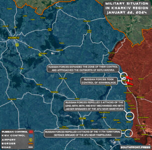 Russian Forces Advanced In Kharkiv Region On January 22, 2024 (Map Update)