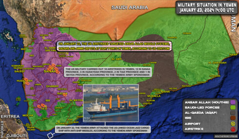 Military Situation In Yemen On January 23, 2024 (Map Update)