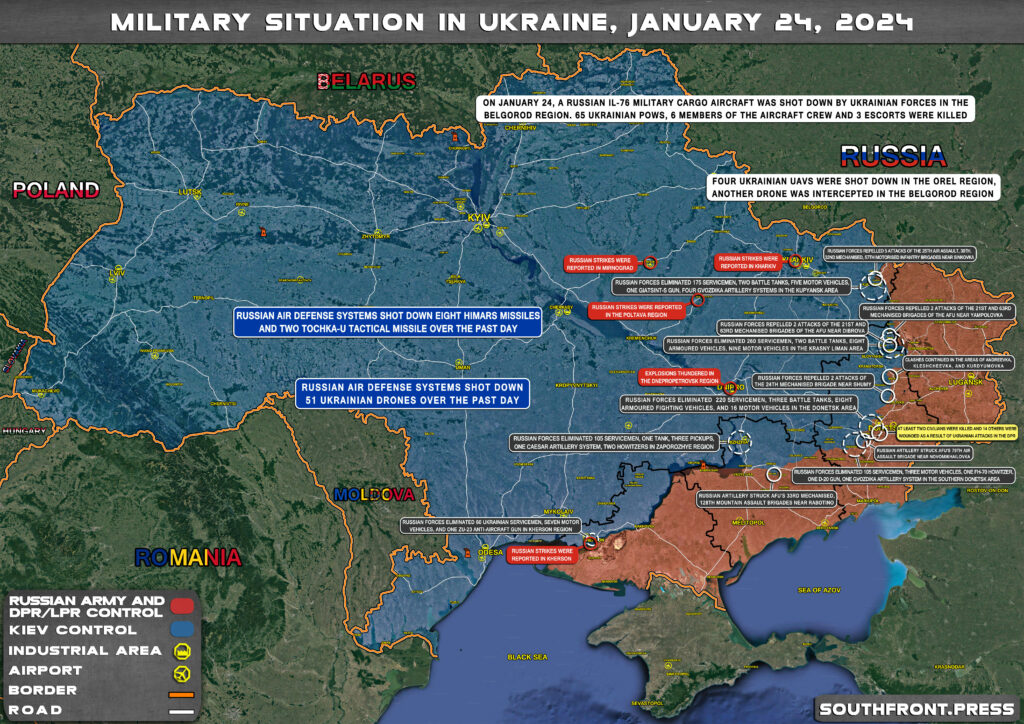Ukraine Ma Military Situation In Ukraine On January 24, 2024 (Map Update)South Front