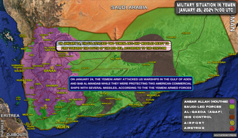 Military Situation In Yemen On January 25, 2024 (Map Update)