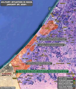 Military Situation In Gaza Strip On January 29, 2024 (Map Update)