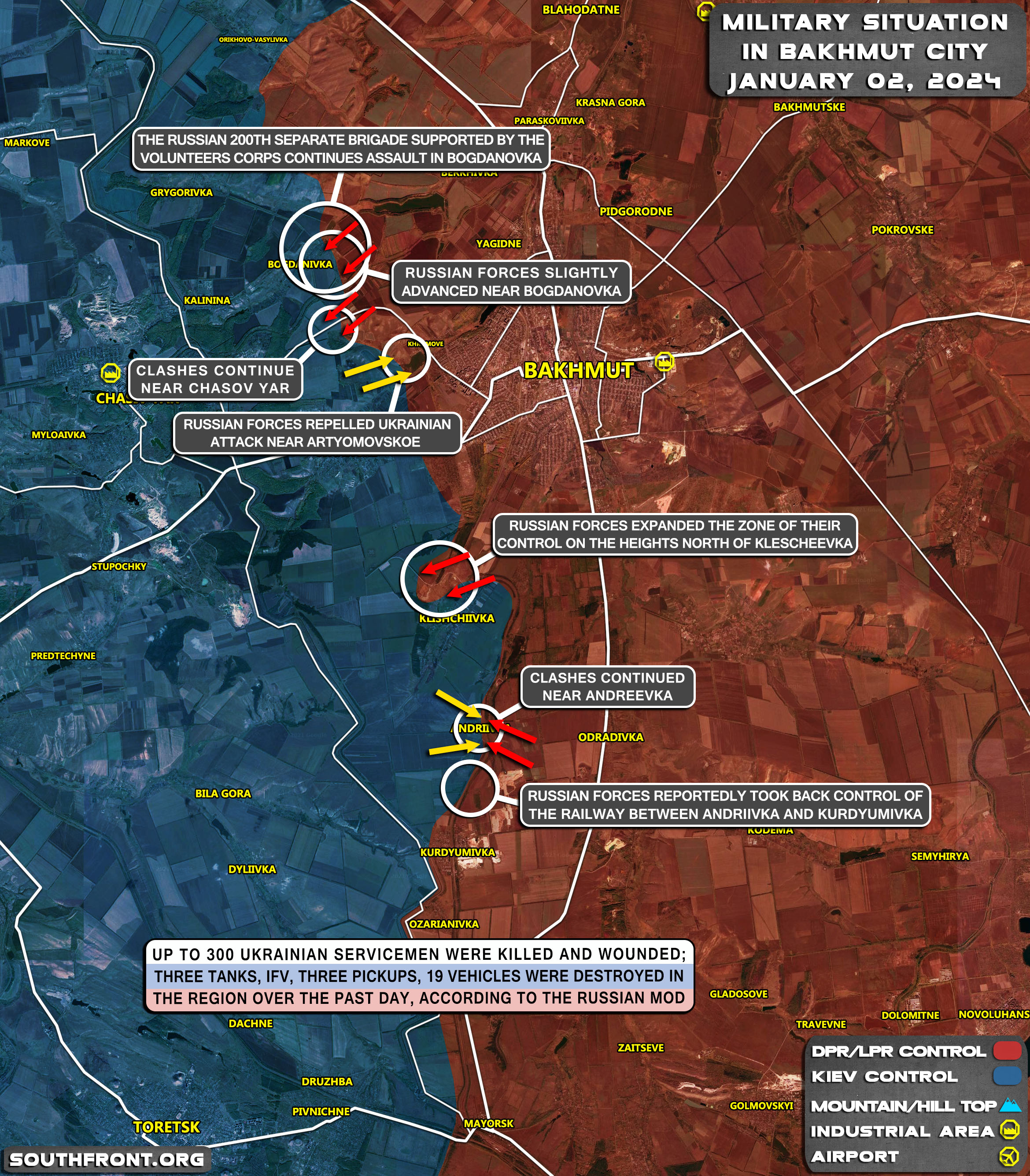 Military Situation In Ukraine On January 2, 2024 (Map Update)