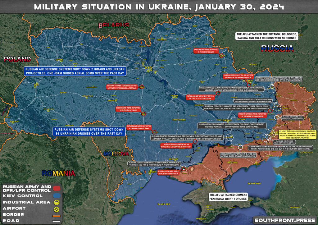 Ukraine Ma Military Situation In Ukraine On January 30, 2024 (Map Update)