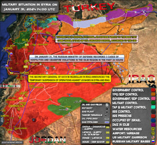 Military Situation In Syria On January 31, 2024 (Map Update)