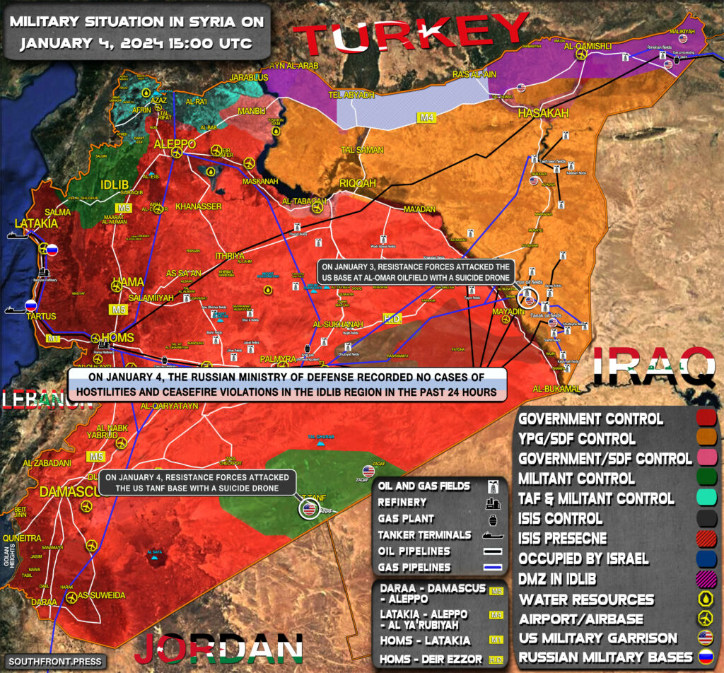 Military Situation In Syria On January 4, 2024 (Map Update)