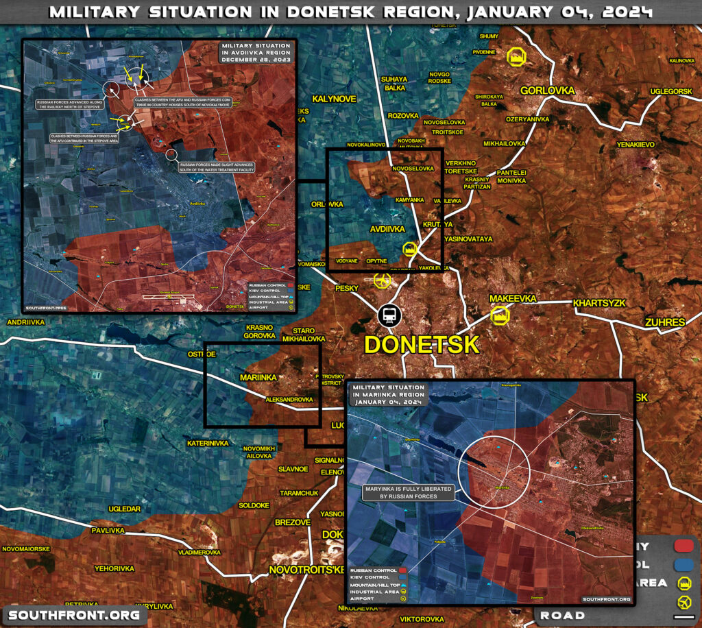 In Maps: Miltiary Situation In Donetsk Region On January 4, 2024