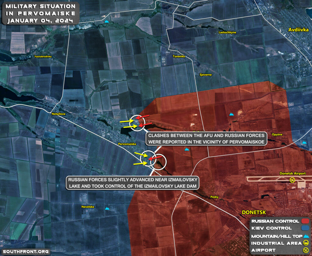 In Maps: Miltiary Situation In Donetsk Region On January 4, 2024