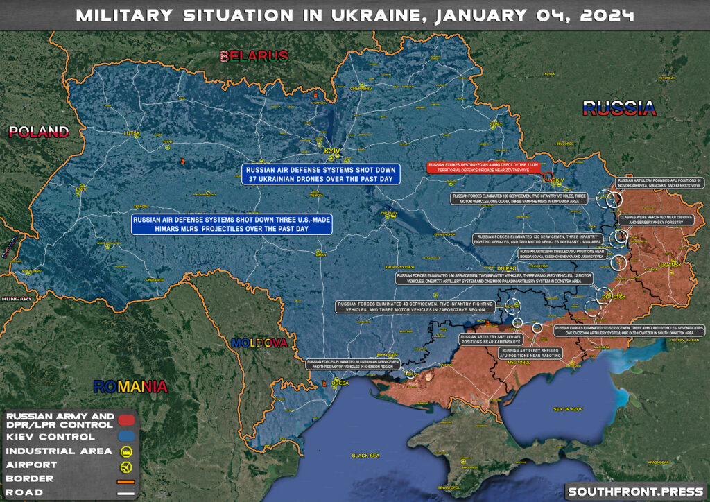 Military Situation In Ukraine On January 4, 2024 (Map Update)